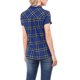 thumbnail image 3 of INSPIRE CHIC Camisas de Cuadros para Mujer Cuello en Punta Abotonado Blusas de Regreso a Clases Azul XL, 3 of 7