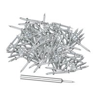 Magideal - Clavo De Hilo Para Zócalo De Doble Cabeza Sin Costuras, Clavo Que No Deja Marcas Para Zócalos, Línea De Zócalo Sin Marcas, Clavo Con Clavo Específico 50 Pcs