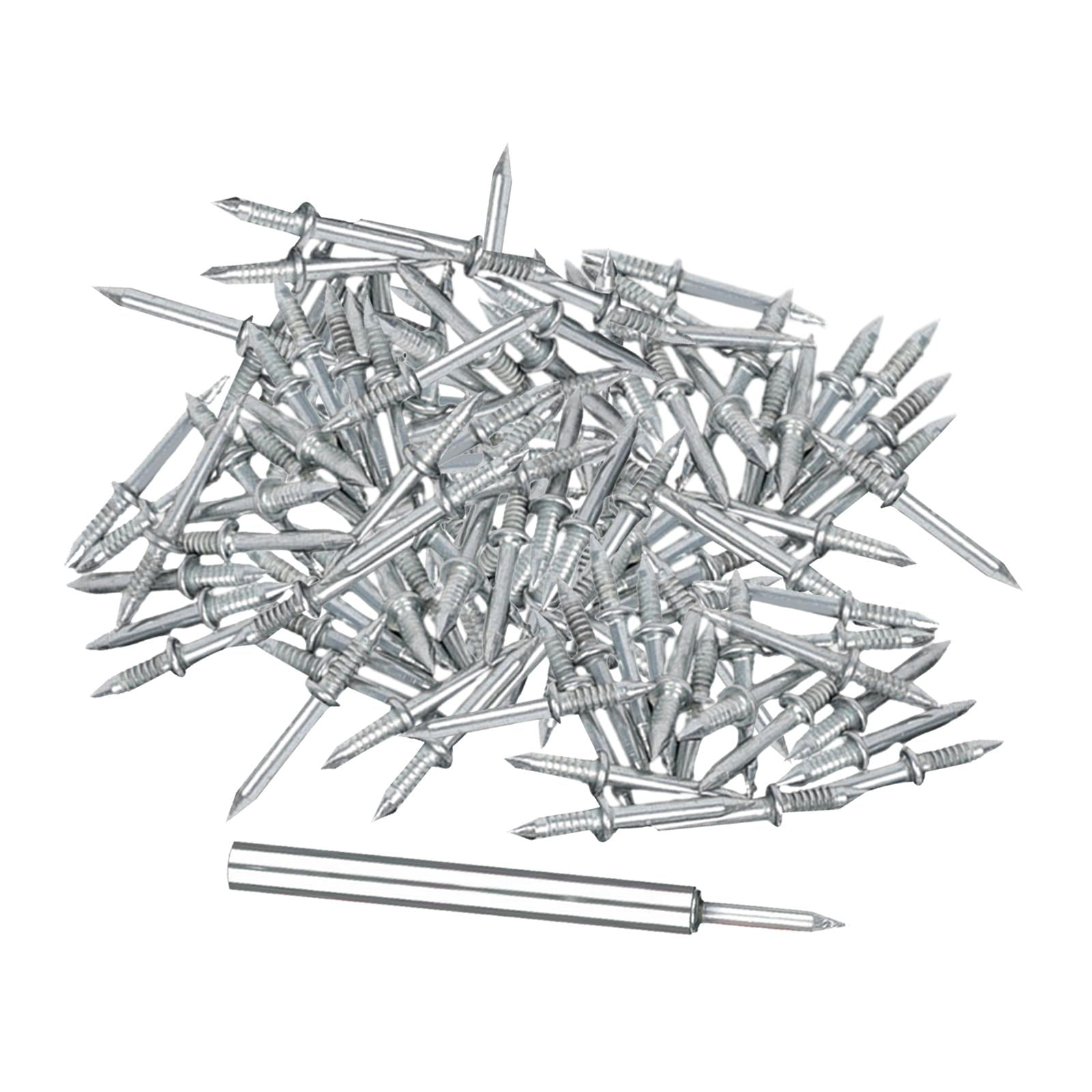 Magideal - Clavo De Hilo Para Zócalo De Doble Cabeza Sin Costuras, Clavo Que No Deja Marcas Para Zócalos, Línea De Zócalo Sin Marcas, Clavo Con Clavo Específico 50 Pcs