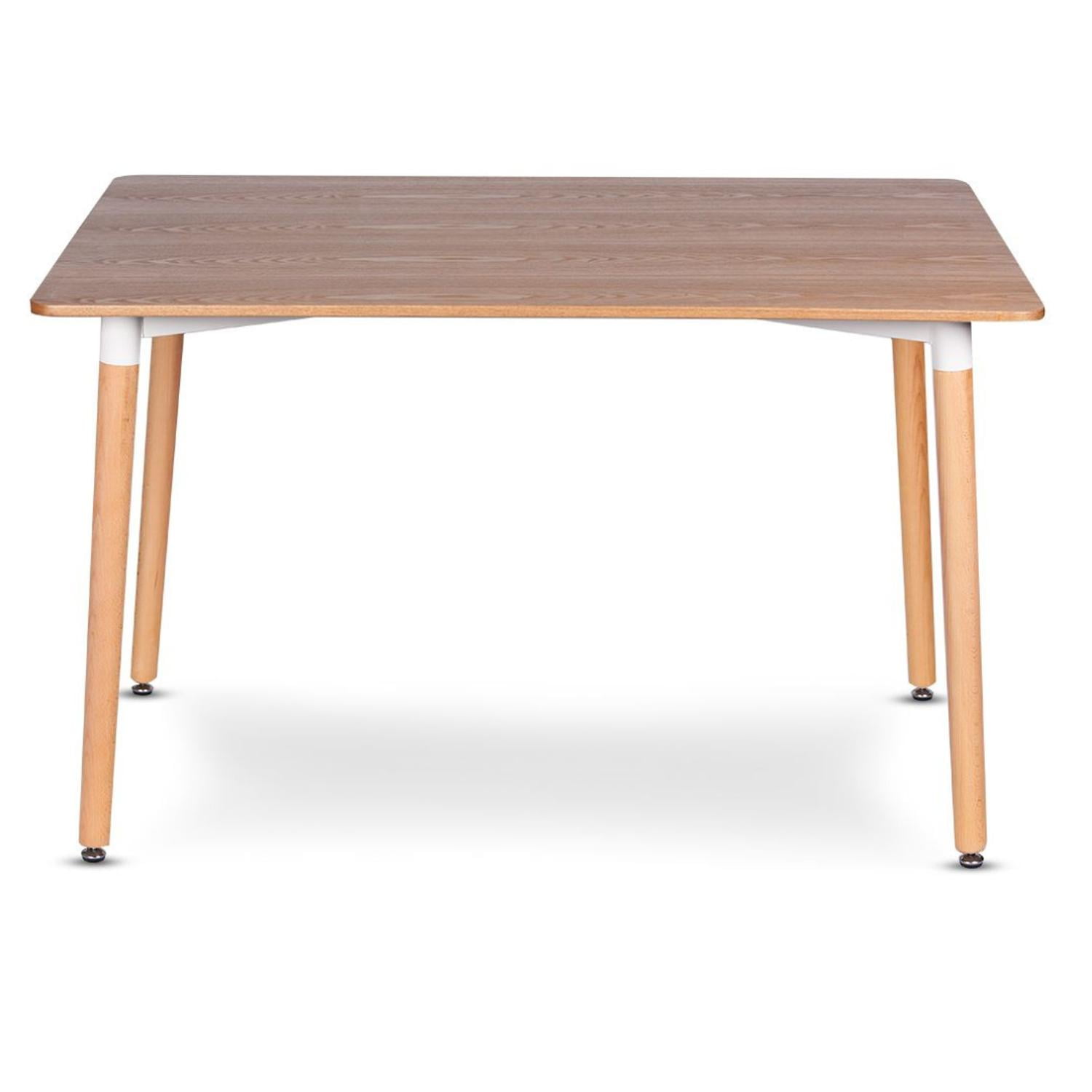 Pandalino - Mesa Rectangular Álamo 130x80 Cm | Estilo Escandinavo |vinilo Madera| Cafe