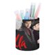 thumbnail image 1 of Bruja Cruella-theme Cylinder Pen Holder Pencil Organizer with Flannel Lining PVC Leather Material Cardboard Base for study work 10*8CM, 1 of 6
