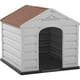 thumbnail image 1 of Casa Para Perro Pequeña Gris Hielo - Techo Roja 68x61x58,5cm, 1 of 7