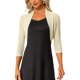 thumbnail image 1 of INSPIRE CHIC Bolero de Mujer Semi Transparente con Mangas 3/4 Cárdigan Corto Albaricoque L, 1 of 6