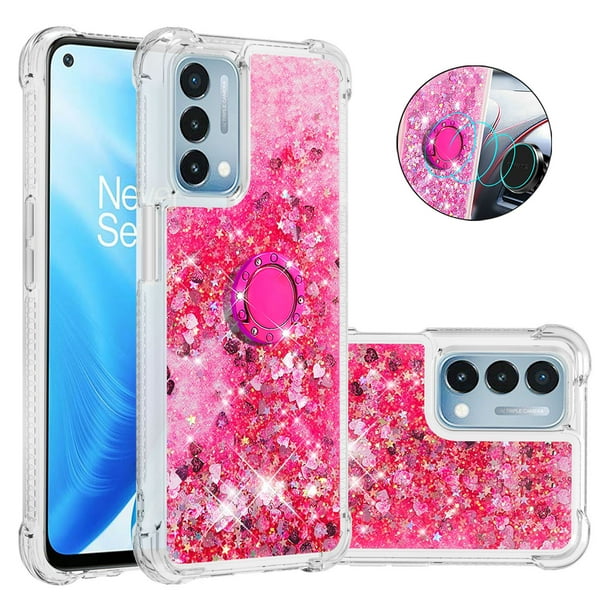 Funda Para Oneplus Nord N200 5g Con Brillo Líquido, Protección Completa Y Soporte De Anillo Giratorio