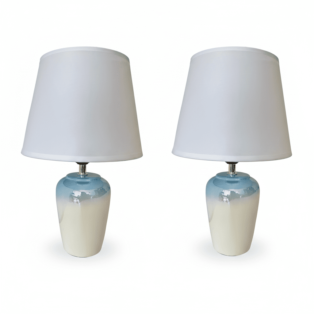 Genérica - Lámpara De Velador Living Sobremesa Decorativa Dormitorio Moderna Minimalista E27 Pack De 2