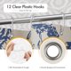thumbnail image 4 of Cortina de ducha AmazerBath 183 cm azul marino con flores y borlas, 4 of 7