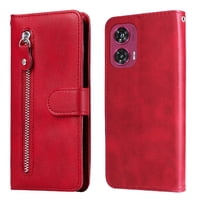 Gangxun - Funda Con Cremallera Para Motorola Edge 50 Fusion, Carcasa Cartera De Cuero Pu Con Soporte Y Tarjetero