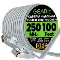 Cable Ethernet Gearit Cat6 30 M Plano Blindado Para Exterior