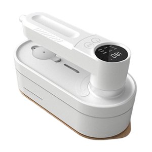 Bothyi - Mini Plancha De Vapor Con Mango Plegable, Tamaño Pequeño, Tanque De Agua De 110 Ml, Vaporizador De Mano Blanco