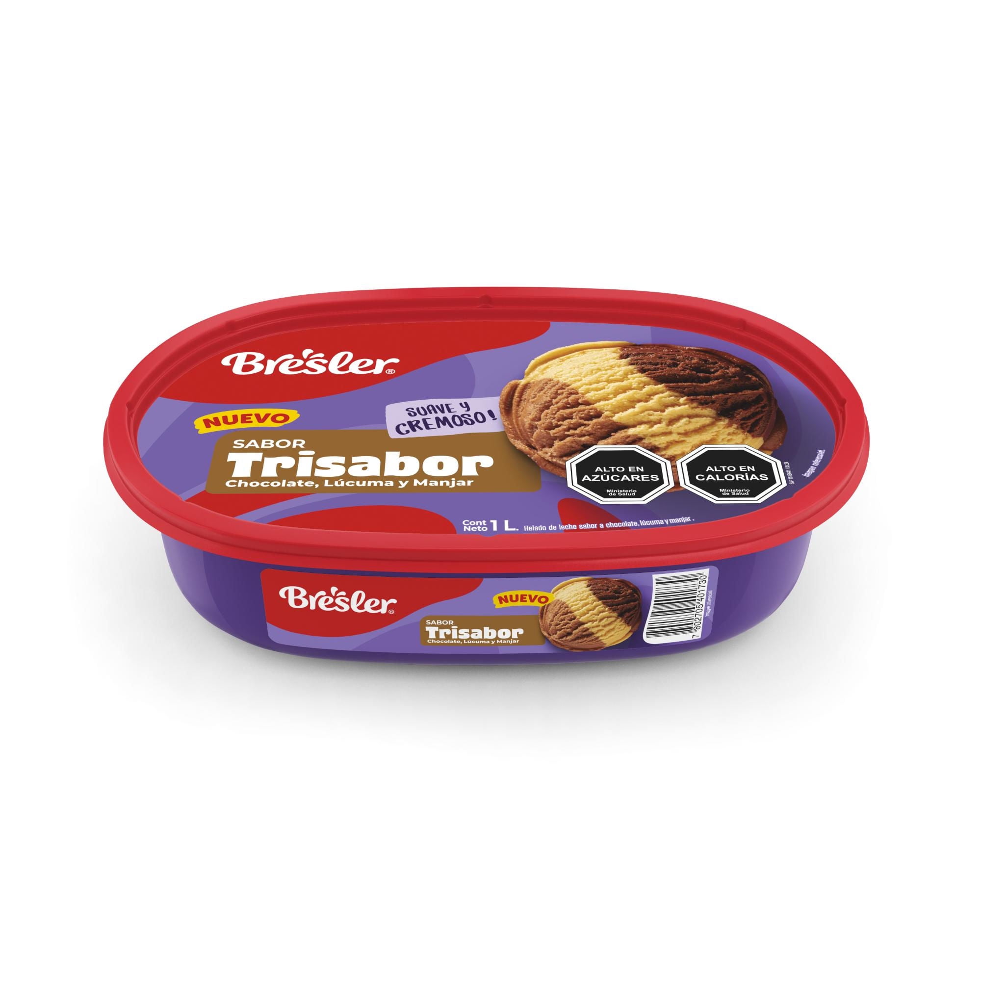 Helado Chocolate Lúcuma Manjar Cassata 1 L Bresler