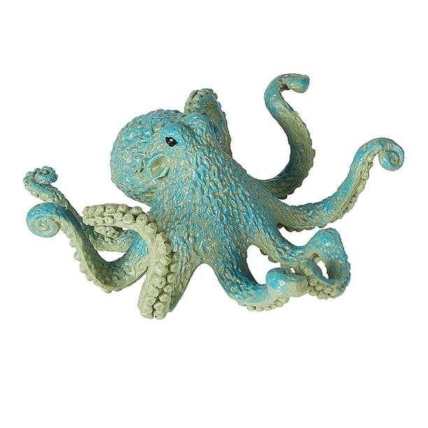Figura de vida marina, figura modelo de pulpo, juguete de figura modelo de pulpo simulado, decoración de pecera, juguete educativo cognitivo para niño Pulpo azul B