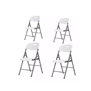 Genérico - Pack X4 Sillas Plegables De Plástico Para El Hogar/Fiestas