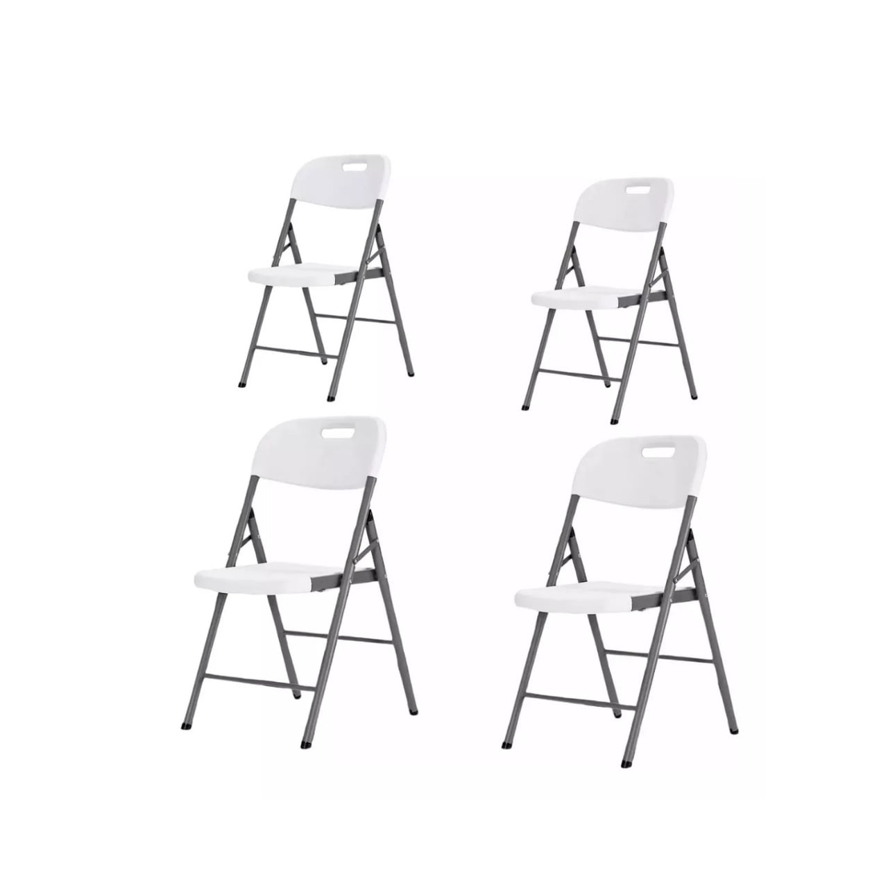 Genérico - Pack X4 Sillas Plegables De Plástico Para El Hogar/fiestas