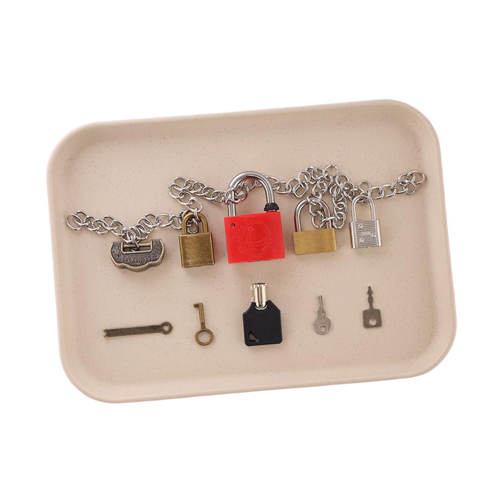 Magideal - Cerraduras De Aprendizaje Para Niños Con Llaves, Juguete Educativo Temprano, Juguetes De Desarrollo Prácticos Con Bandeja De Cadena