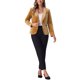 thumbnail image 2 of INSPIRE CHIC Blazer de Terciopelo para Mujer Color Sólido Cuello de Chal Una Botón Traje de Trabajo S Amarillo Oscuro, 2 of 6