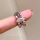 thumbnail image 4 of Anillos de Moissanita de 2.72CTTW para Mujer Juego de Anillos de Compromiso Color D VVS1 Plata Esterlina 925 Juegos de Anillos de Boda Nupciales Joyería Talla 5-9, 4 of 8