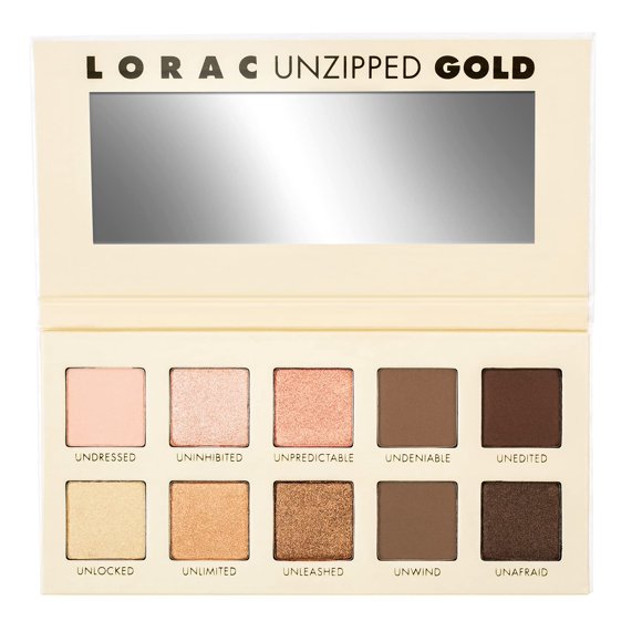 Paleta de sombras de ojos LORAC Unzipped Matte & Glitter Gold