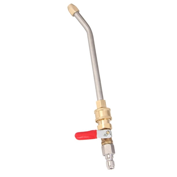 Hidrolavadora de alta presión con conexión rápida de 1/4" y conexión de lanza, pulverizador a presión, herramienta de limpieza para jardín, varil Curva de 30 grados