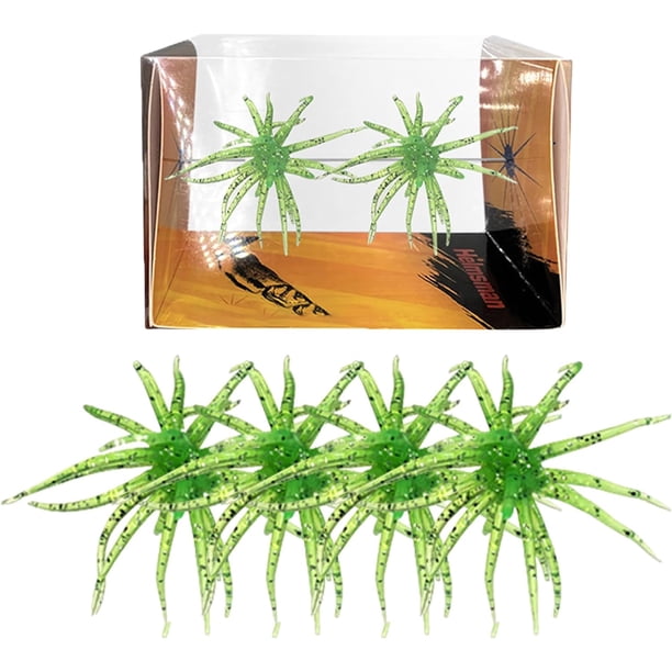 Cebo blando erizo mar 4 uds realista dados peludos flotante TPR pesca lubina