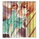 thumbnail image 1 of Cortina de ducha con diseño de niña sentada y ganchos, tamaño 66 x 72 pulgadas, 1 of 3