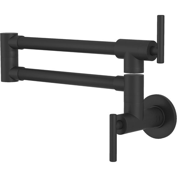 Grifo Pot Filler GIMILI Negro Mate 61cm Pared Plegable Cocina