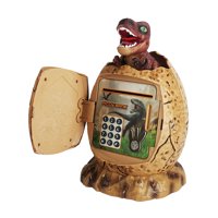 Magideal - Hucha Electrónica Con Forma De Dinosaurio, Luz Nocturna, Contraseña, Desbloqueo Por Huella Dactilar, Música, Ahorro Automático De Papel En Cajero Automático, Juguete Camello