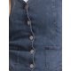thumbnail image 5 of INSPIRE CHIC Chaleco de Mezclilla para Mujer de Regreso a Clases Cuello Halter con Botones Chaleco de Mezclilla sin Espalda L Gris Azul, 5 of 6