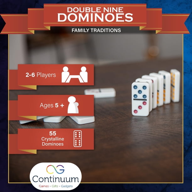 Domino Set Continuum Games Family Traditions Double 9 | Lider
