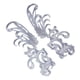 thumbnail image 3 of 2 piezas de , tela de decoración artesanal de costura, accesorios de disfraces, apliques adhesivos 3D DIY, para graduación, novia, vaq Plata, 3 of 5