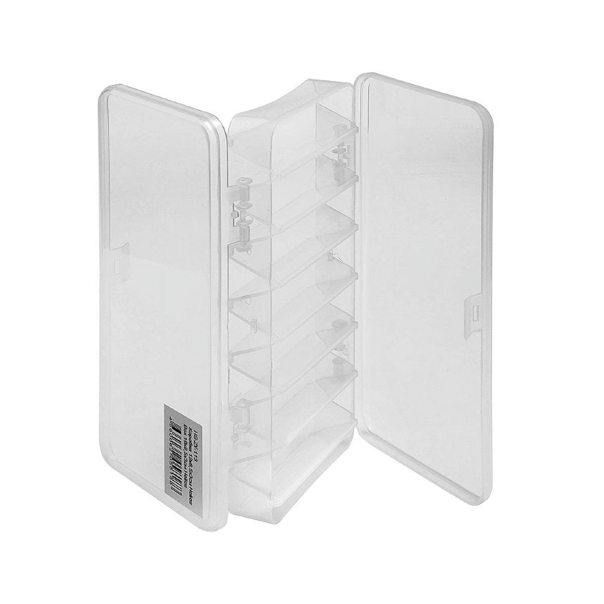 Silver Wave - Pesca Caja Señuelos 19x8x2,5cms Transparente 14 Compartimen.