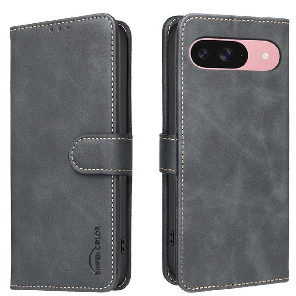 Funda Billetera para Google Pixel 9 pro XL Protección RFID y Soporte Ajustable Negro