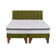 thumbnail image 1 of Cama Europea Stella 2 Plazas + Respaldo Tubular Madera Verde, 1 of 3