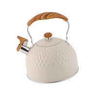 Magideal - Tetera De 2,5 L Antiescaldado Con Mango, Tetera De Acero Inoxidable, Tetera Con Silbato Para El Hogar, Cocina De Inducción Para El Hogar, Hacer Café,