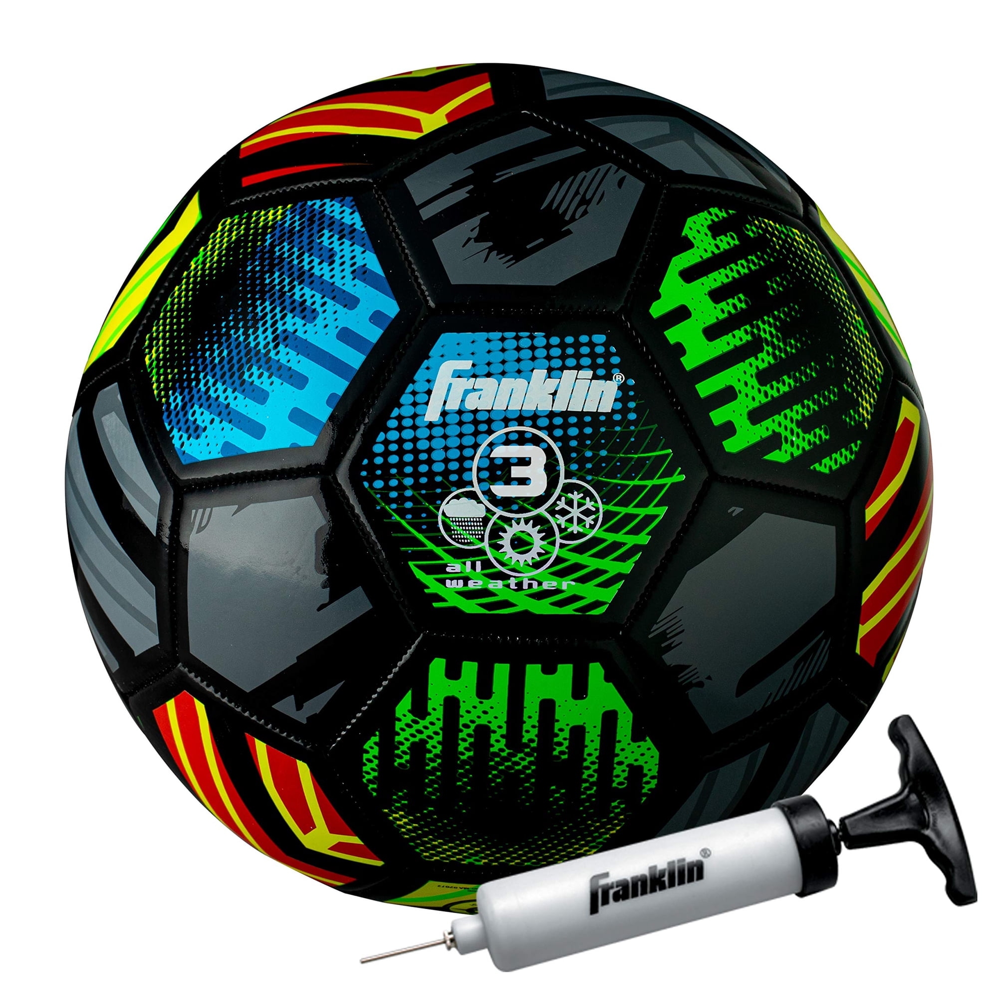 Balón De Fútbol Franklin Sports Mystic Kids, Tamaño 3, Con Bomba De Aire