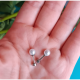 thumbnail image 3 of Aretes Aros Puntos Perlas Acero Inoxidable Niñas Seguridad, 3 of 3