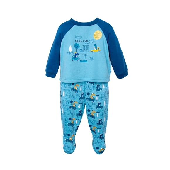 Pijama Bebé Niño Manga Larga Brilla en la Oscuridad Azul