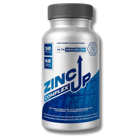 Zinc Up Complex Alta Absorción con Magnesio, L-Arginina y Vitaminas D3, K2, B6, B9 y B12 60 Cápsulas