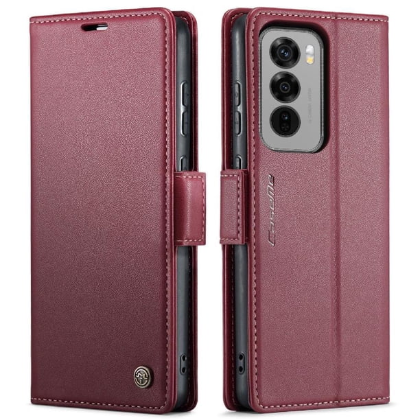 CaseMe tipo cartera OPPO Reno 12 Pro 5G con cierre magnético, RFID, tarjetero, soporte, carga inalámbrica