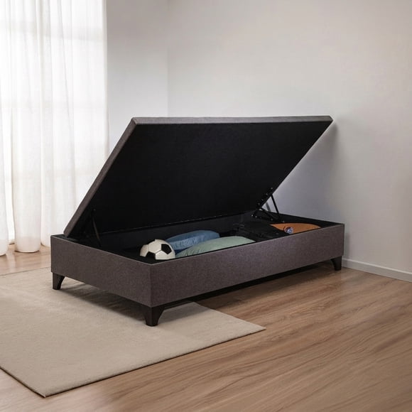 Base baul 1 plaza apertura horizontal 90x190 gris