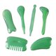 thumbnail image 2 of 7 Piezas Herramienta De Masaje Gua Sha Portátil De Mano Tradicional Gua Sha Herramientas Faciales Verde, 2 of 5