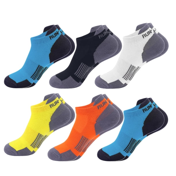6 pares de calcetines de algodón para hombre, de malla poco profunda, transpirables y absorbentes del sudor, para fitness y correr.
