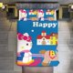 thumbnail image 1 of Merry Christmas Hello Kitty 3 Pieces Duvet Cover Set Full Size Super Soft Fade Resistant Microfiber, 1 of 4