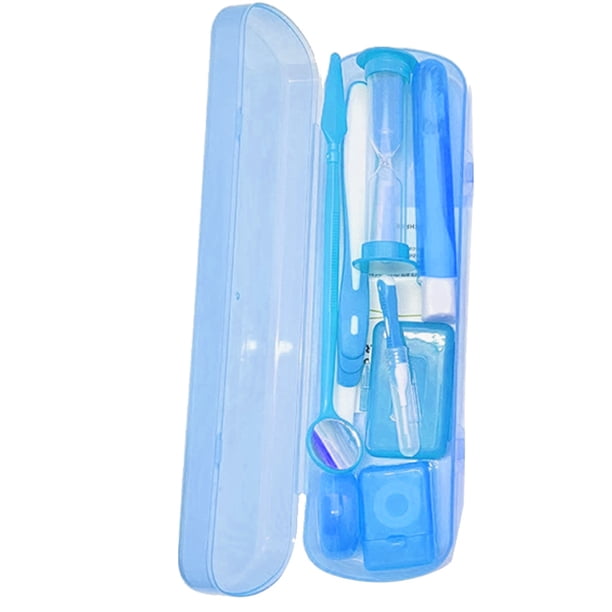 Cepillo de dientes de viaje plegable con caja, tamaño individual, portátil