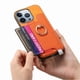 thumbnail image 3 of Funda Magnética Para Iphone 15 Pro Con Billetera Y Anillo Protector Resistente Orange, 3 of 6