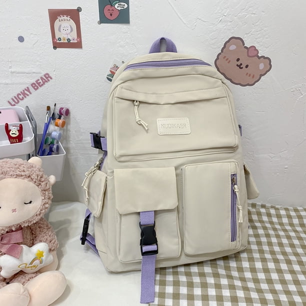New Fashion Student High Capacity Waterproof College Backpack Trendy Girls Canvas Shoulders School Bags Boy Travel Book Bag