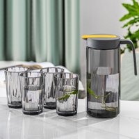 Santú Home & Deco - Jarra De Vidrio Dosificadora Y 4 Vasos