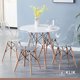 thumbnail image 3 of Comedor Mesa Eames Redonda Blanca - 4 Sillas Eames transparentes, 3 of 3