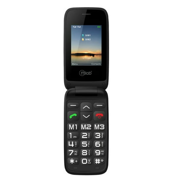 Telefono Senior Mlab 9204 Shell 4G SOS 2.8 Pulgadas Negro