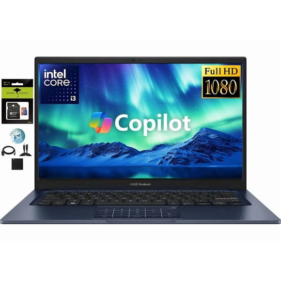 Laptop ASUS Vivobook FHD i3 de 14 pulgadas, Intel Core i3-1315U de 6 núcleos (hasta 4,6 GHz), 8 GB d