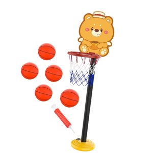 Ioensy - Juego De Aro De Baloncesto Para Niños, Red De Baloncesto Portátil Para Niños, Regalos, Práctica, Amarillo